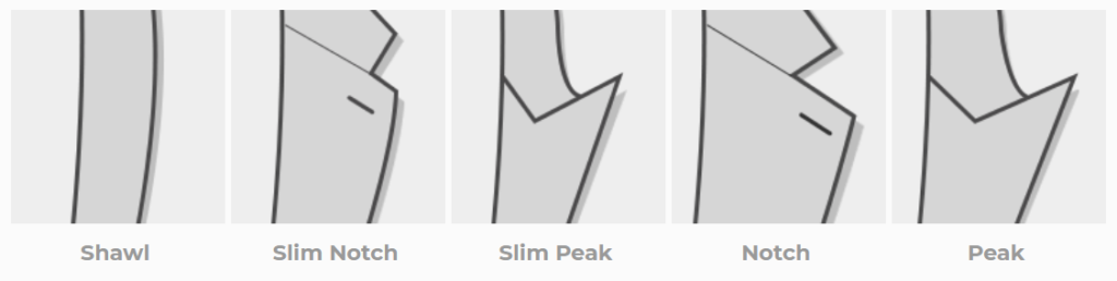 types of lapel style