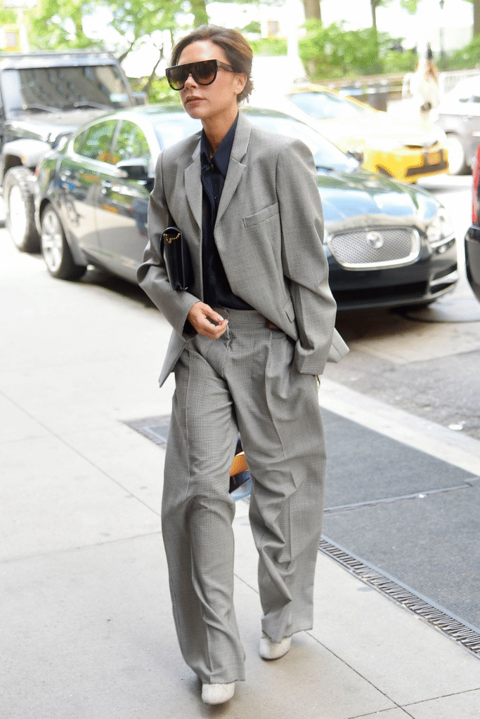 woman with personalized suit