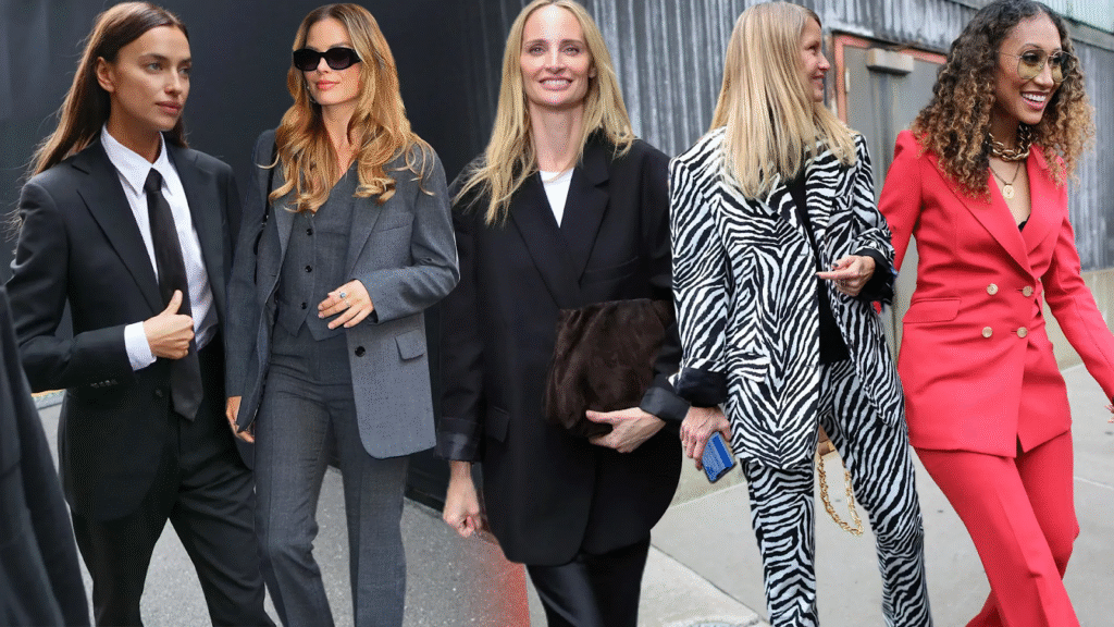 women in various tailored suits